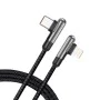 Кабел за данни Lito Type-C към Lightning - бързо зареждане 30W, текстилен, 1m - Черен