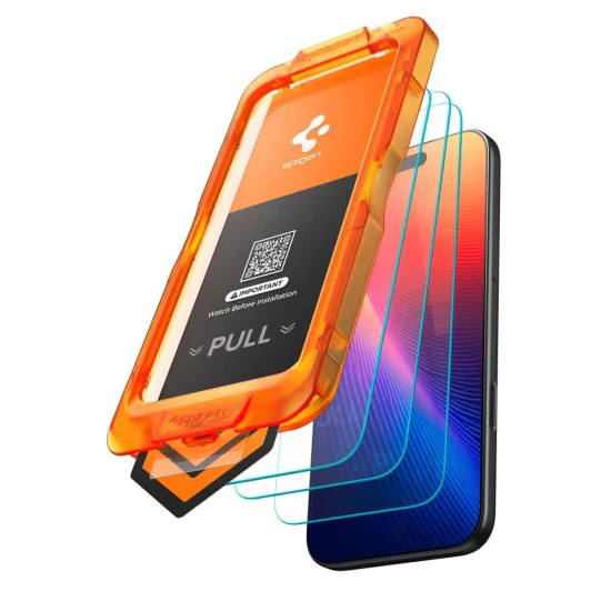 Стъклен протектор за iPhone 17 Pro - Spigen Glas.tR Align Master Slim (3 броя) - Прозрачен