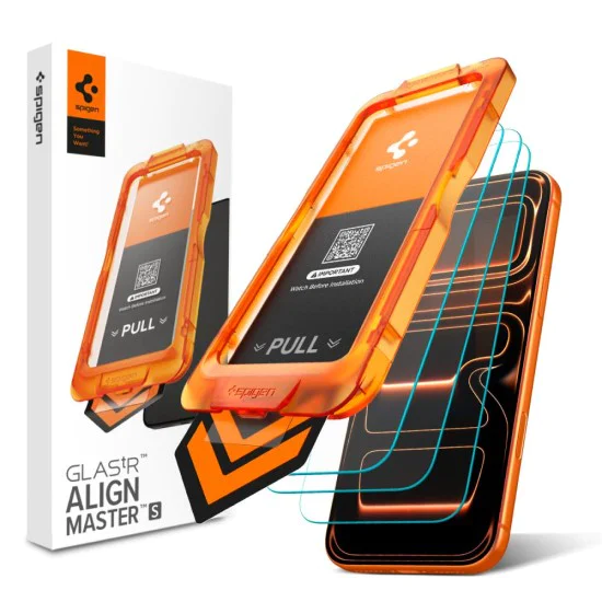 Стъклен протектор за iPhone 17 Pro - Spigen Glas.tR Align Master Slim (3 броя) - Прозрачен