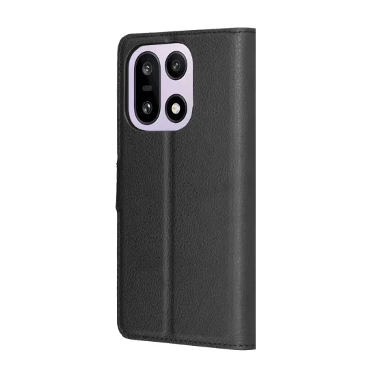 Калъф тип тефтер за OnePlus 15 - Techsuit Leather Folio - Черен
