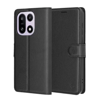 Калъф тип тефтер за OnePlus 15 - Techsuit Leather Folio - Черен