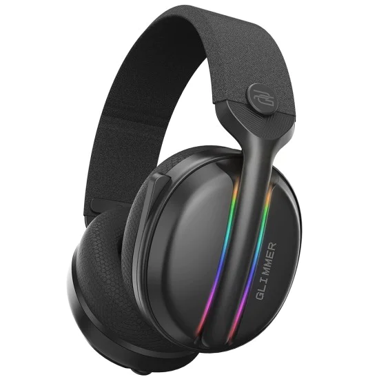 Геймърски слушалки Proove Glimmer (WHGL00022001) - с микрофон, BT/2.4GHz, RGB - Черни