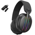Геймърски слушалки Proove Glimmer (WHGL00022001) - с микрофон, BT/2.4GHz, RGB - Черни