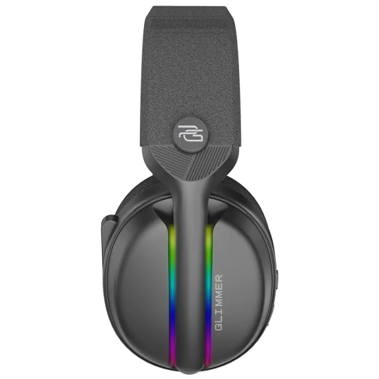 Геймърски слушалки Proove Glimmer (WHGL00022001) - с микрофон, BT/2.4GHz, RGB - Черни