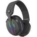 Геймърски слушалки Proove Glimmer (WHGL00022016) - с микрофон, BT/2.4GHz, RGB - Черно/Лилаво