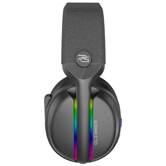 Геймърски слушалки Proove Glimmer (WHGL00022016) - с микрофон, BT/2.4GHz, RGB - Черно/Лилаво