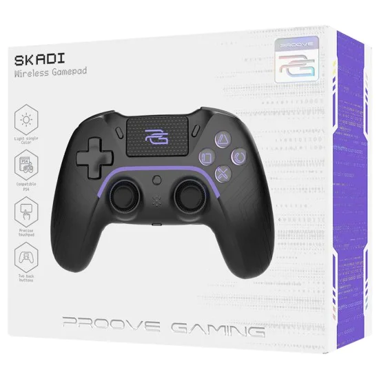Безжичен контролер Proove Skadi (WGSK00022001) - за PS4/PC/Android - Черен