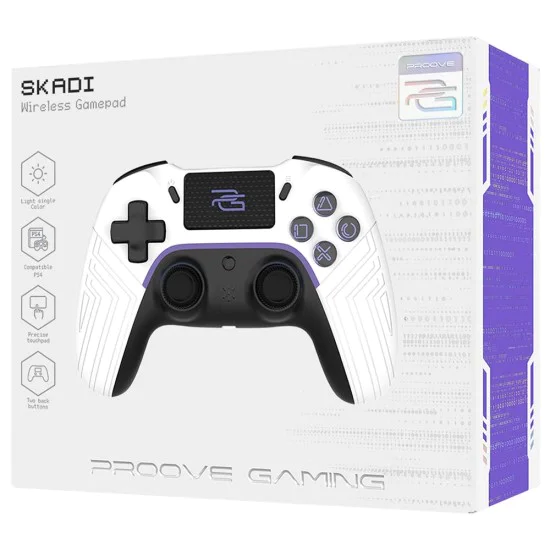 Безжичен контролер Proove Skadi (WGSK00022002) - за PS4/PC/Android - Бял