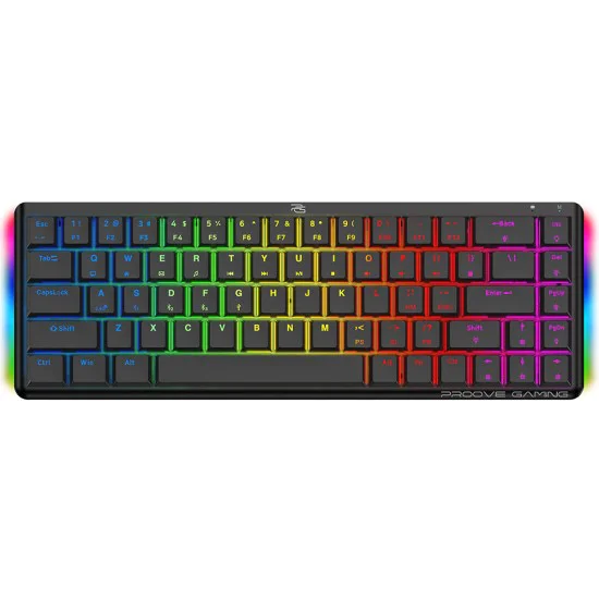 Безжична геймърска клавиатура Proove AFK (WKAFKEN22001) - RGB, 68 клавиша - Черна