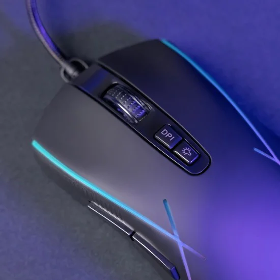 Геймърска мишка Proove Defiant (CMDE00000101) - USB, LED, 7200DPI - Бяла