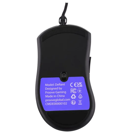Геймърска мишка Proove Defiant (CMDE00000102) - USB, LED, 7200DPI - Черна