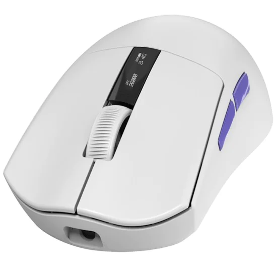 Безжична геймърска мишка Proove Jester 8K (WMJS00022002) - OLED дисплей, 26000DPI - Бяла