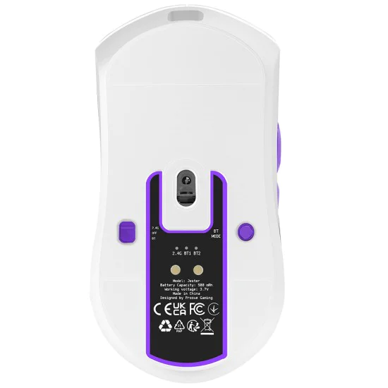 Безжична геймърска мишка Proove Jester 8K (WMJS00022002) - OLED дисплей, 26000DPI - Бяла