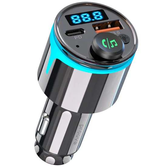 Зарядно за кола с FM трансмитер Proove (FMNX30110001) - Bluetooth 5.3, Fast Charge, 30W - Черно