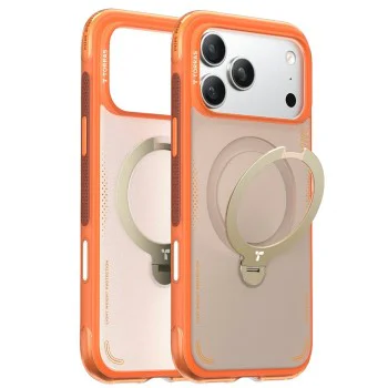 Калъф за iPhone 17 Pro Max - Torras Ostand Spin Air Series - Хоризонт оранжев