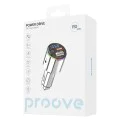 Зарядно за кола с FM трансмитер Proove (FMPD30110006) - Bluetooth 5.3, Fast Charge, 30W - Сребристо