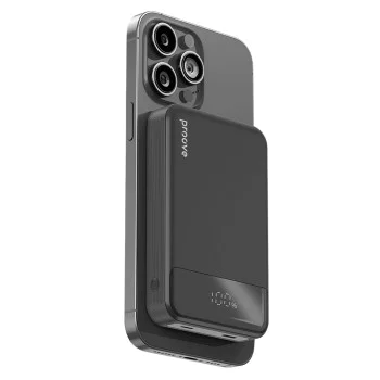 Външна батерия Proove Hoodman (PBH120010001) - Магнитна, Qi, 20W, 10000mAh - Черна