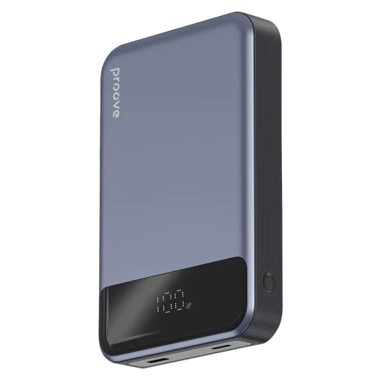 Външна батерия Proove Hoodman (PBH120010003) - Магнитна, Qi, 20W, 10000mAh - Сива