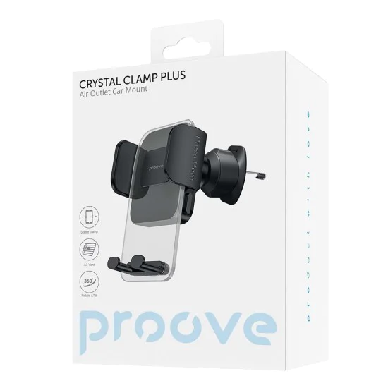 Стойка за кола Proove Crystal Clamp Plus (CHCCP0000001) - за вентилация - Черна