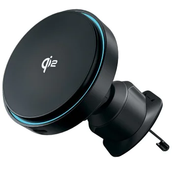 Стойка за кола с безжично зареждане Proove Light Circle (WHLC15010002) - Qi2, 15W - Метално сива