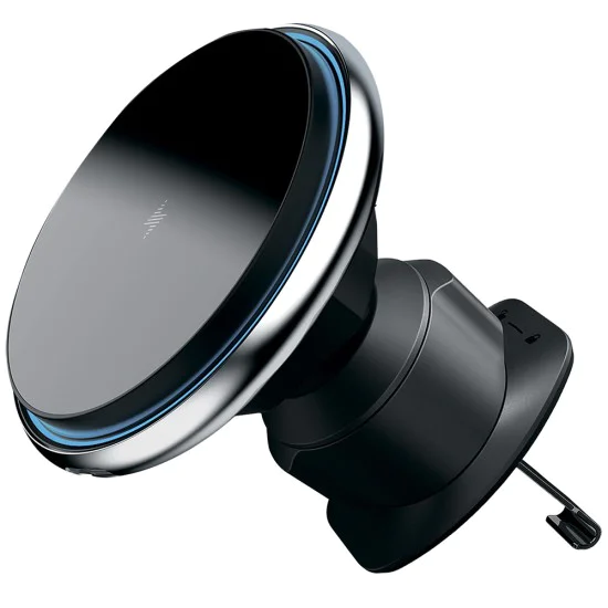 Стойка за кола с безжично зареждане Proove Magic Circle (WHMC15020006) - Магнитна, 15W - Сребриста