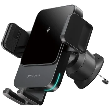Стойка за кола с безжично зареждане Proove Sonic (WHSN15002001) - 15W - Сива