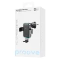 Стойка за кола с безжично зареждане Proove Triple Clamp Pro (WHTP15010004) - 2в1, Qi2, 15W - Метално сива