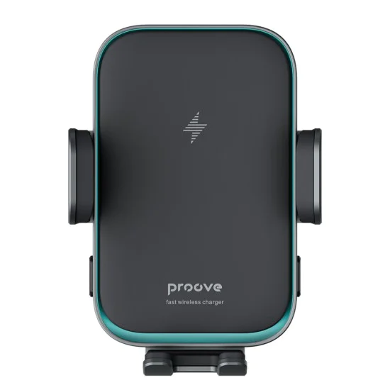 Стойка за кола с безжично зареждане Proove Triple Clamp Pro (WHTP15010004) - 2в1, Qi2, 15W - Метално сива