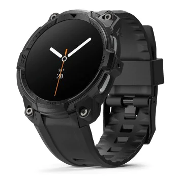 Каишка с корпус за Samsung Galaxy Watch8 (44mm) - Ringke Rugged Gear - Изцяло черен