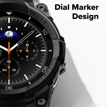 Каишка с корпус за Samsung Galaxy Watch8 Classic - Ringke Rugged Gear - Изцяло черен