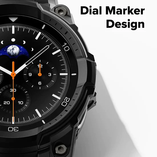 Каишка с корпус за Samsung Galaxy Watch8 Classic - Ringke Rugged Gear - Изцяло черен