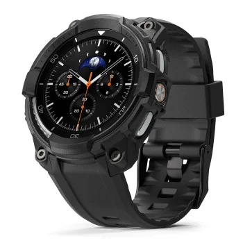 Каишка с корпус за Samsung Galaxy Watch8 Classic - Ringke Rugged Gear - Изцяло черен