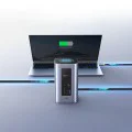 Докинг станция NU1 Air Spacemate (B00568103813-00) - Baseus - USB-C към 2x HDMI, RJ45, SD/TF, USB портове - Космическо сиво