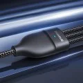 Кабел за данни Flash Series 3 (P10377501111-00) - Baseus - Бързо зареждане, USB/USB-C към Lightning/2x USB-C, 100W, 1.5м - Черно