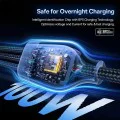 Кабел за данни Flash Series 3 (P10377501111-00) - Baseus - Бързо зареждане, USB/USB-C към Lightning/2x USB-C, 100W, 1.5м - Черно