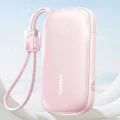Външна батерия EnerFill FC21 Qpow 3 Ultra (E0027L02) - Baseus - с отделящ се кабел, 10000mAh, 22.5W - Мъгляво розово