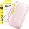 Външна батерия EnerFill FC21 Qpow 3 Ultra (E0027L02) - Baseus - с отделящ се кабел, 10000mAh, 22.5W - Мъгляво розово
