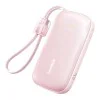 Външна батерия EnerFill FC21 Qpow 3 Ultra (E0027L02) - Baseus - с отделящ се кабел, 10000mAh, 22.5W - Мъгляво розово