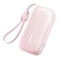 Външна батерия EnerFill FC21 Qpow 3 Ultra (E0027L02) - Baseus - с отделящ се кабел, 10000mAh, 22.5W - Мъгляво розово