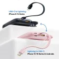 Външна батерия EnerFill FC21 Qpow 3 Ultra (E0027P00) - Baseus - с отделящ се кабел, 20000mAh, 45W - Космическо черно