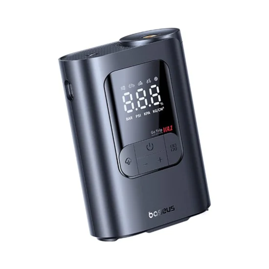 Компресор за кола GoTrip VA1 Super Mini (C0119501) - Baseus - безжичен, дисплей, автоматично спиране, 82W - Космическо черно