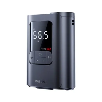 Компресор за кола GoTrip VA1 Super Mini (C0119501) - Baseus - безжичен, дисплей, автоматично спиране, 82W - Космическо черно
