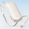 Външна батерия EnerFill FC21 Qpow 3 Ultra (E0027P01) - Baseus - с отделящ се кабел, 20000mAh, 45W - Естествен титан