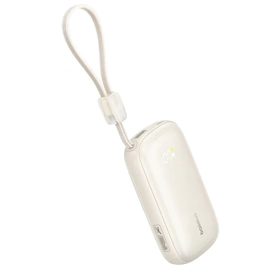 Външна батерия EnerFill FC21 Qpow 3 Ultra (E0027P01) - Baseus - с отделящ се кабел, 20000mAh, 45W - Естествен титан