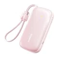 Външна батерия EnerFill FC21 Qpow 3 Ultra (E0027Q02) - Baseus - с отделящ се кабел, 10000mAh, 45W - Мъгляво розово