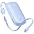 Външна батерия EnerFill FC21 Qpow 3 Ultra (E0027Q03) - Baseus - с отделящ се кабел, 10000mAh, 45W - Галактическо синьо