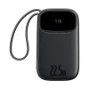 Външна батерия Baseus EnerFill FC31 (P10082106123-00) - USB, Type-C, с кабел, 22.5W, 10000mAh - Черна