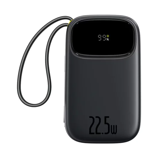 Външна батерия Baseus EnerFill FC31 (P10082106123-00) - USB, Type-C, с кабел, 22.5W, 10000mAh - Черна