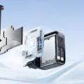 Зарядно за стена EnerCore CJ21 (E0121D00) - Baseus - с два прибиращи се Type-C кабела, 67W, 80см - Космическо черно