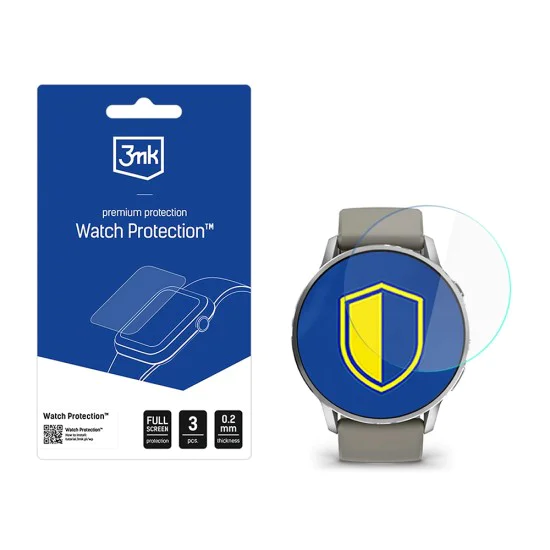 Защитно фолио за Garmin Venu 4 (45mm) - 3mk Watch Protection ARC (3 броя) - Прозрачно